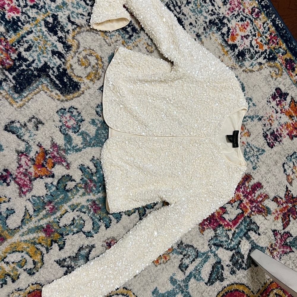 House of Harlow 1960 Cream Textured Blazer